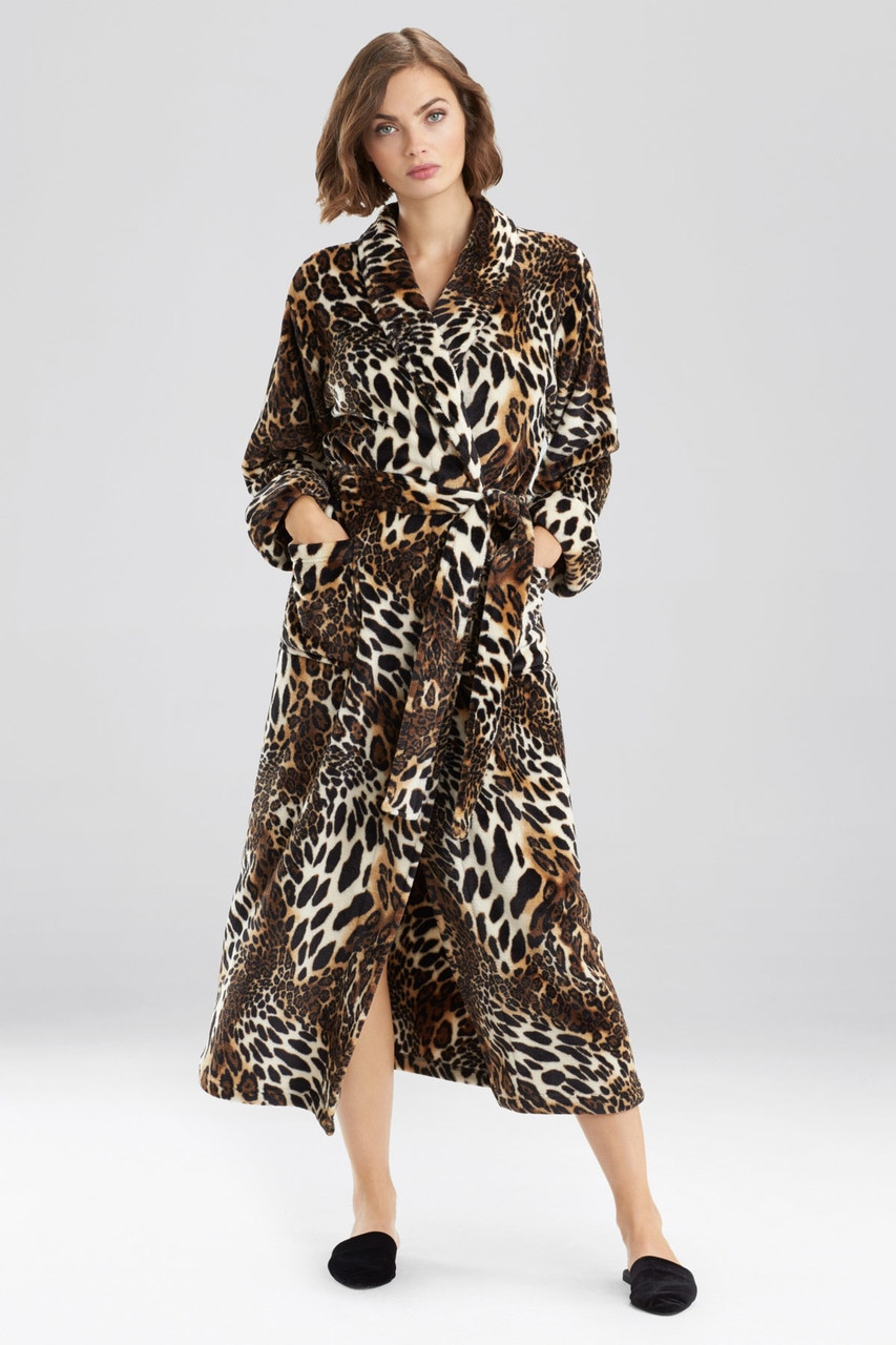 Buy Plush Leopard Robe and All Sale ...